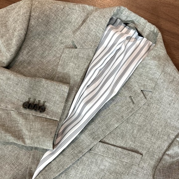 Banana Republic NWOT Linen Blend Green Blazer Mens Sport Jacket 44R - Picture 1 of 12